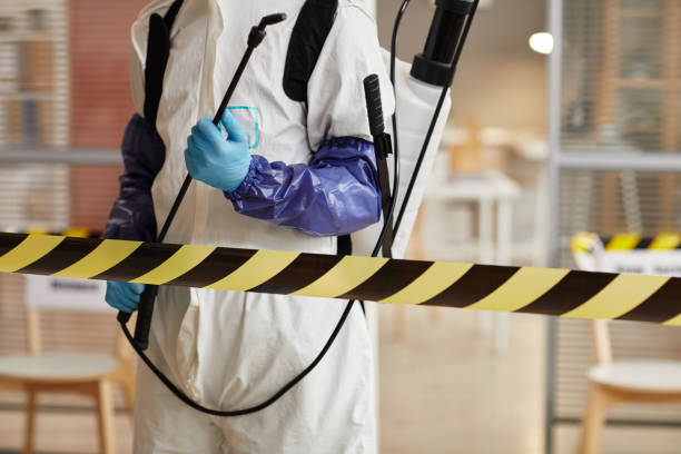 Professional Biohazard technician working in Gregory, TX